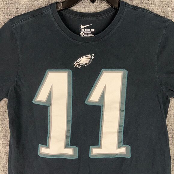 Philadelphia Eagles Shirt Medium Mens Football NFL Wentz Athletic Cut Nike - Picture 3 of 9
